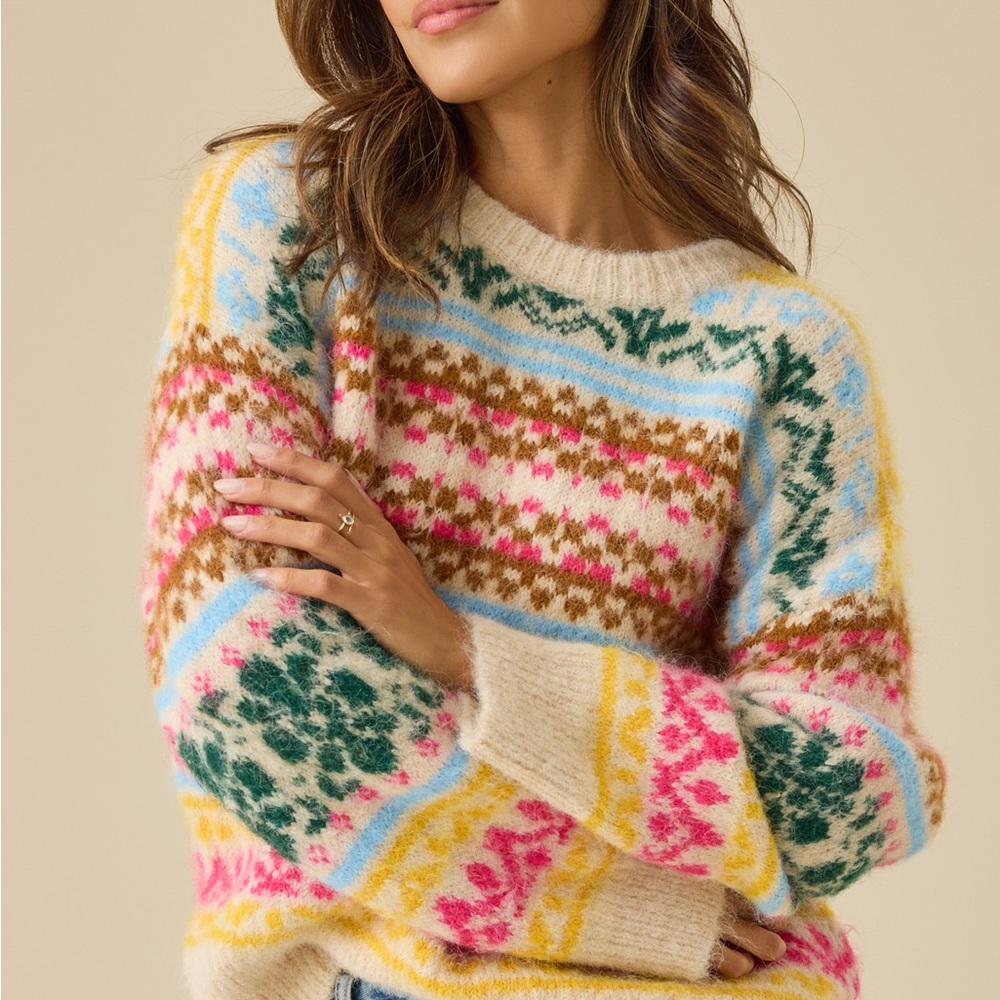 Altar'd State Multicolor Knit Sweater